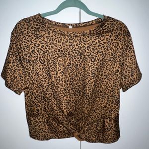 Leopard Print Cropped Top